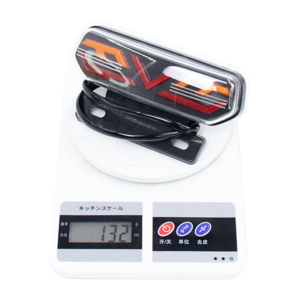 Lanterna Traseira LED para Moto Elétrica - 3 em 1 com Suporte 12V