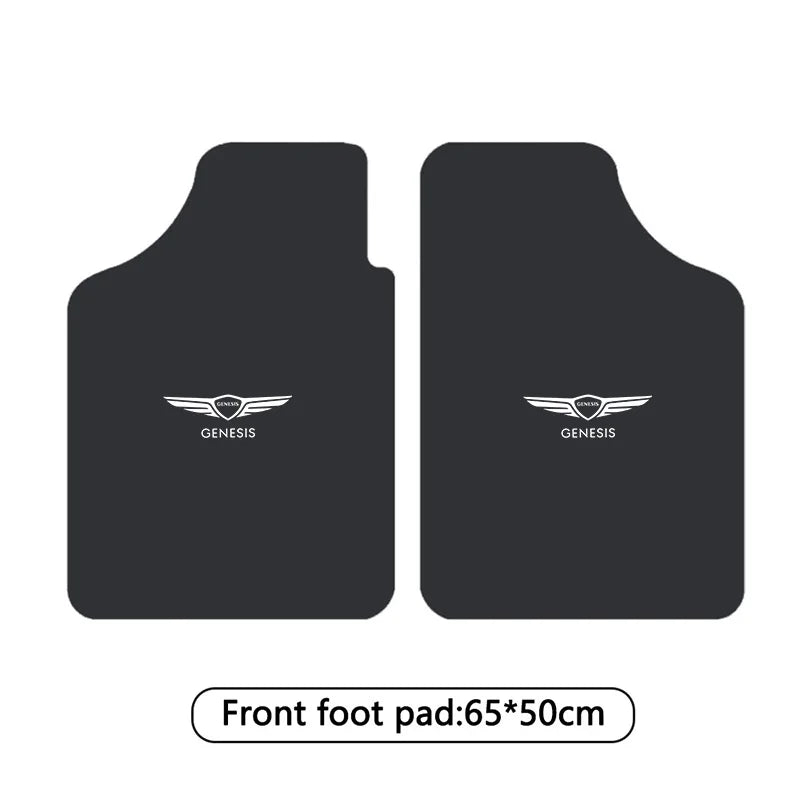 Car Floor Mat Front & Rear Automotive Carpet Floor Mats Universal For Genesis G80 GV70 GV80 GV60 G70 Essentia Neolun G90 GV90