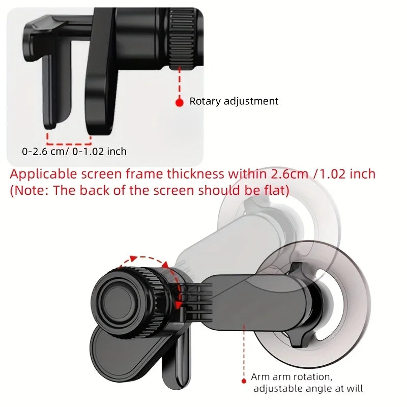 Universal Magnetic Phone Holder for Car Display Screen 360 Degree Rotation Strong Magnet Car Mount for iPhone 15 MagSafe Xiaomi