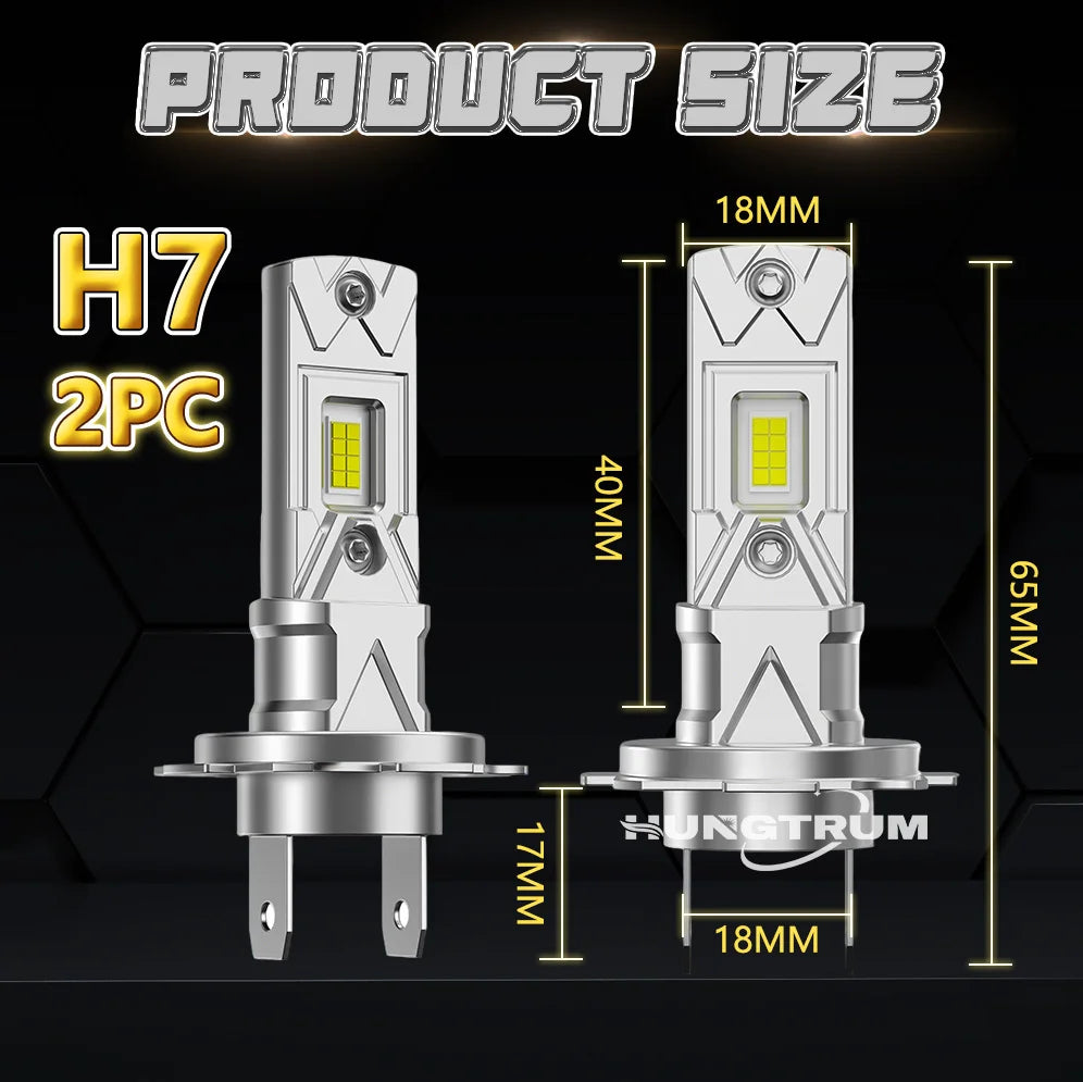 Kit Lâmpada LED H1/H4/H7 1000W 6000K 12V - Super Brilhante