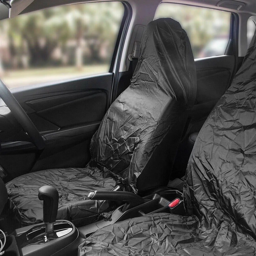 2PCS Car Seat Cover Universal Car Seat Protectors Waterproof Car Front Seat Covers Heavy Duty Foldable Polyester Car Seat Cover