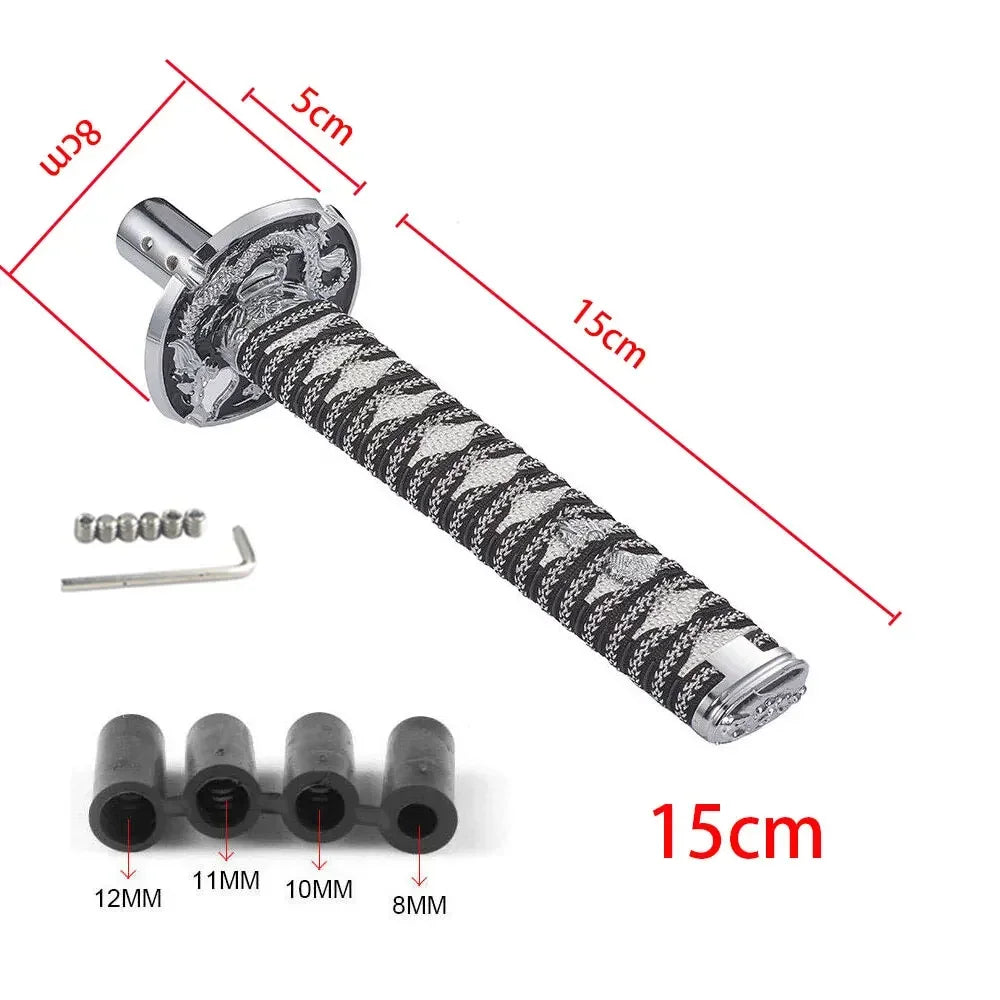 Universal Car Gear Shift Knob Katana Samurai Sword Shift Knob Aluminum Shifter Lever With Adapters Gear Shift Knob 10/15/26cm