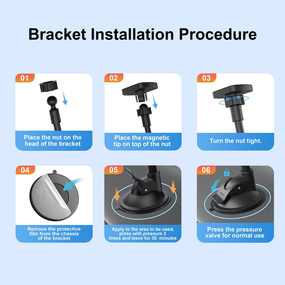 Universal Magnetic Phone Holder Car Long Arm Windshield Dashboard Magnet Car Holder Mount Dock for Phone Mobile Stand for IPhone