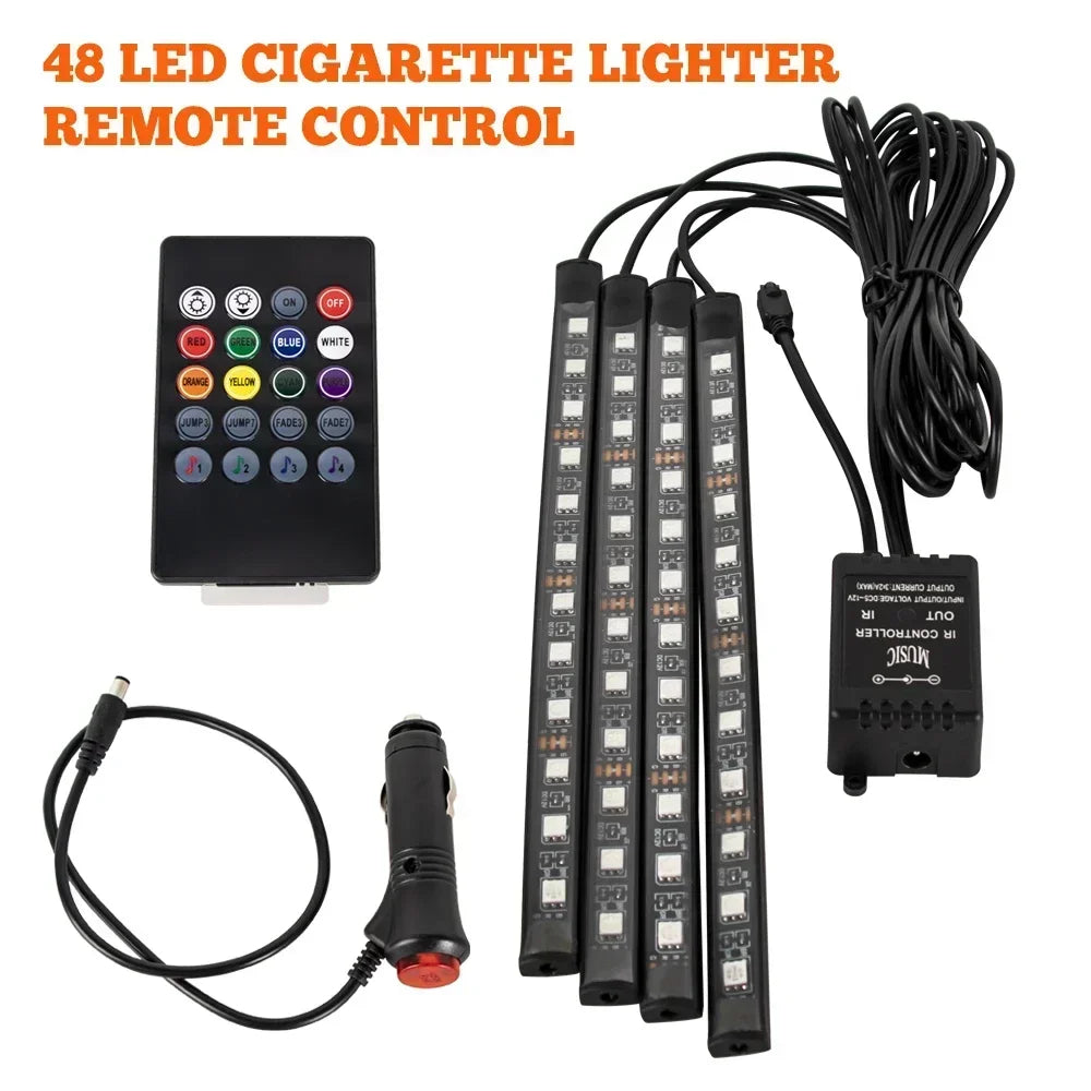 RGB Car Underglow Strip Lights with App Control Waterproof Strip Lights for Cart Boat Decoration LED Exterior Lights Strip DC12V
