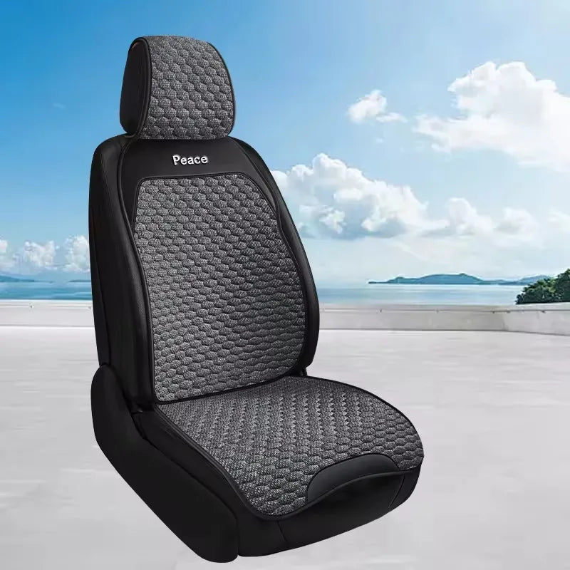 Breathable Linen Car Seat Cushion Comfortable and Wearable Car Seat Cover Universal Fits Most Cars - 1 Unit