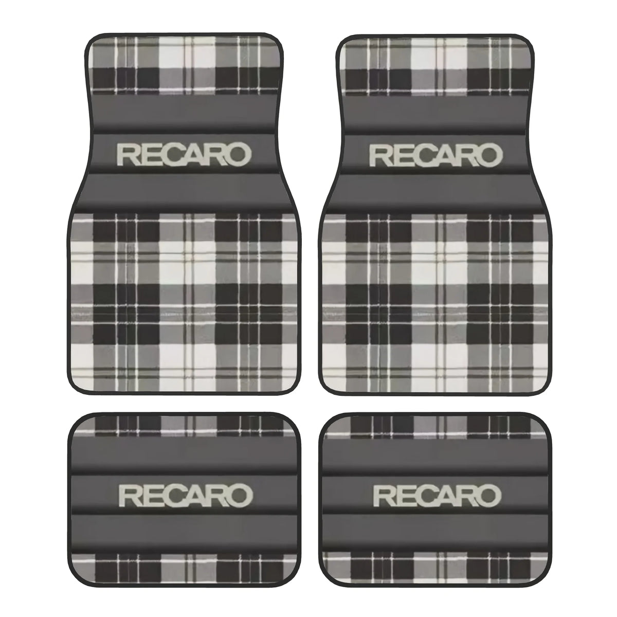 4pcs RECARO -Heavy-Duty All-Weather Floor Mats - Fit For Driver's Footwell With Pedal Cutouts - Easy-to-Clean Car Interior Prote