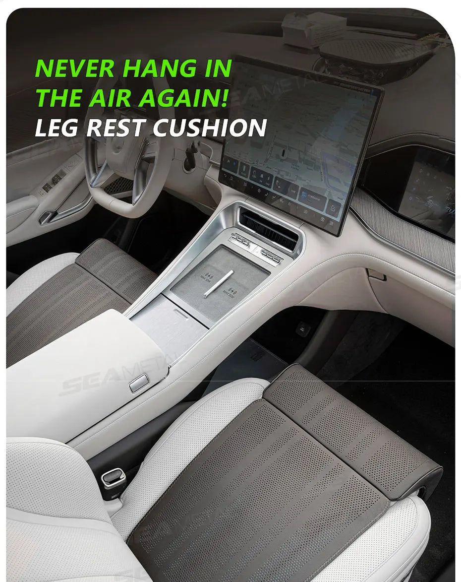 SEAMETAL Car Seat Cushion with Leg Support Universal Car Seat Protection Cover with Extension Leg Rest Padding Relieve Fatigue