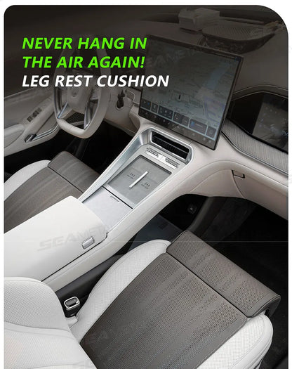 SEAMETAL Car Seat Cushion with Leg Support Universal Car Seat Protection Cover with Extension Leg Rest Padding Relieve Fatigue