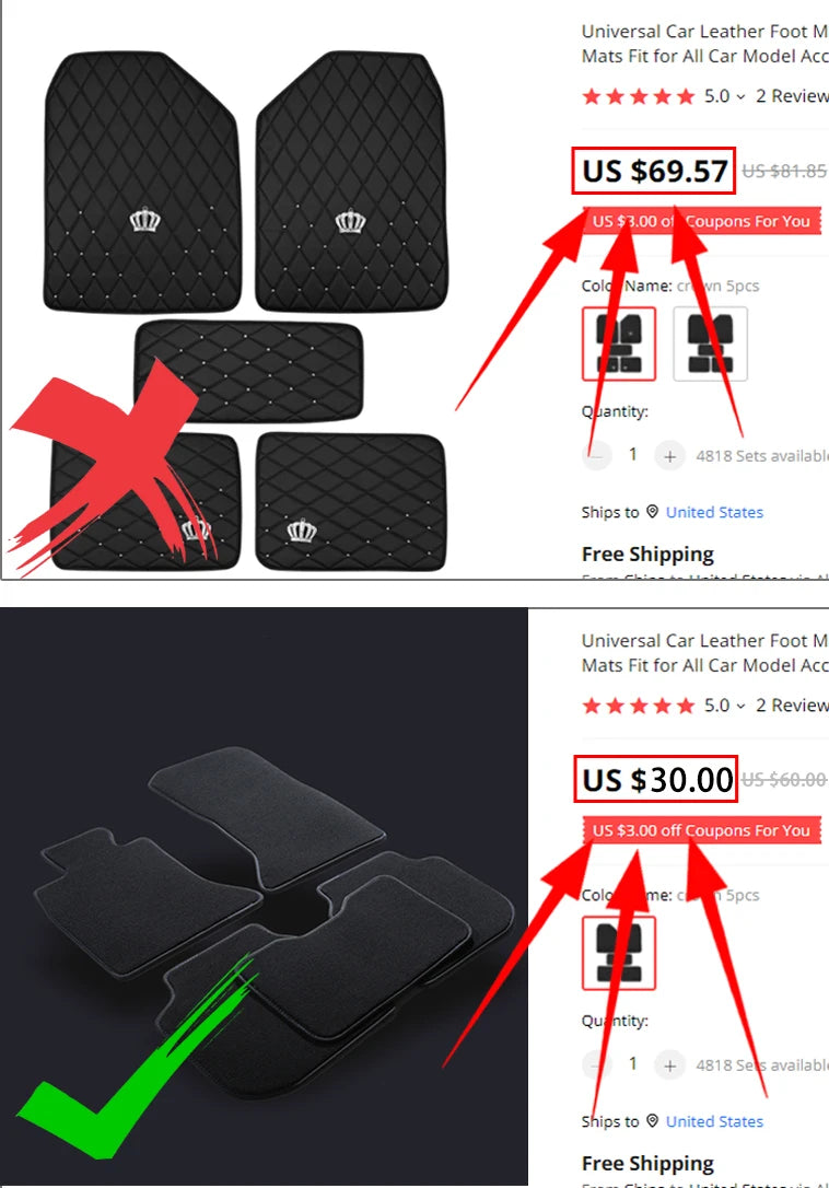 Car Floor Mats For Ford Fiesta 5 MK5 Ford Classic 2003~2008 Rugs Panel Footpads Carpet Cover Pad Anti-slip Foot Pads Accessories