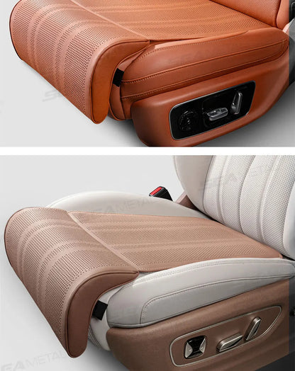 SEAMETAL Car Seat Cushion with Leg Support Universal Car Seat Protection Cover with Extension Leg Rest Padding Relieve Fatigue