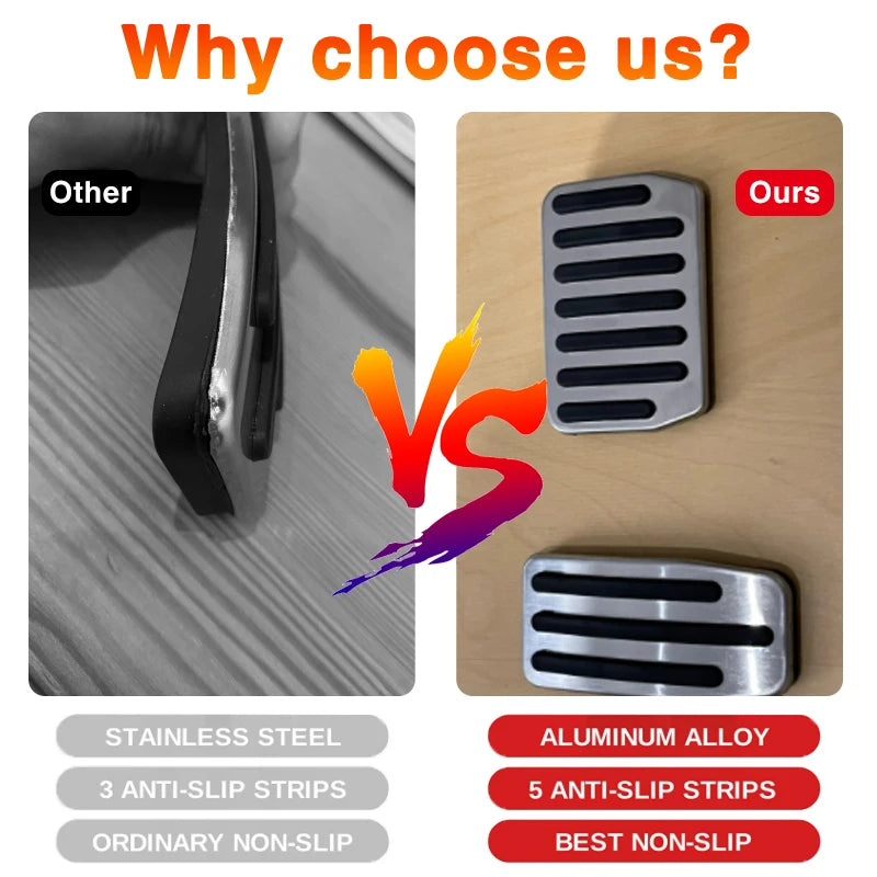 Stainless Steel Car Pedals For MG ZS EV ZX EZS ZST ZS11 2017 2018 2019 2020 2021 2022 Accelerator Brake Non-slip Pedal Cover Pad