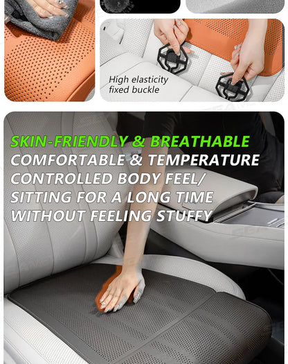 SEAMETAL Car Seat Cushion with Leg Support Universal Car Seat Protection Cover with Extension Leg Rest Padding Relieve Fatigue