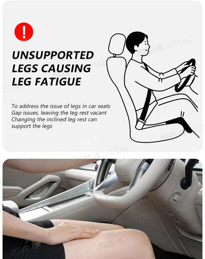 SEAMETAL Car Seat Cushion with Leg Support Universal Car Seat Protection Cover with Extension Leg Rest Padding Relieve Fatigue