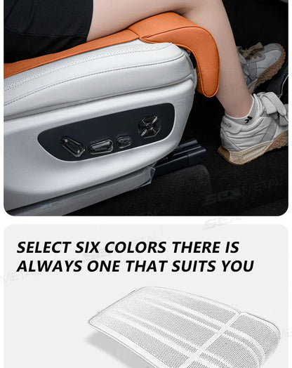SEAMETAL Car Seat Cushion with Leg Support Universal Car Seat Protection Cover with Extension Leg Rest Padding Relieve Fatigue