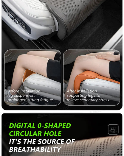 SEAMETAL Car Seat Cushion with Leg Support Universal Car Seat Protection Cover with Extension Leg Rest Padding Relieve Fatigue