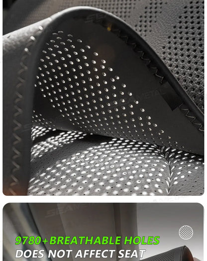 SEAMETAL Car Seat Cushion with Leg Support Universal Car Seat Protection Cover with Extension Leg Rest Padding Relieve Fatigue