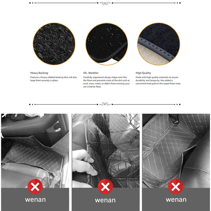 Car Floor Mats For Ford Fiesta 5 MK5 Ford Classic 2003~2008 Rugs Panel Footpads Carpet Cover Pad Anti-slip Foot Pads Accessories