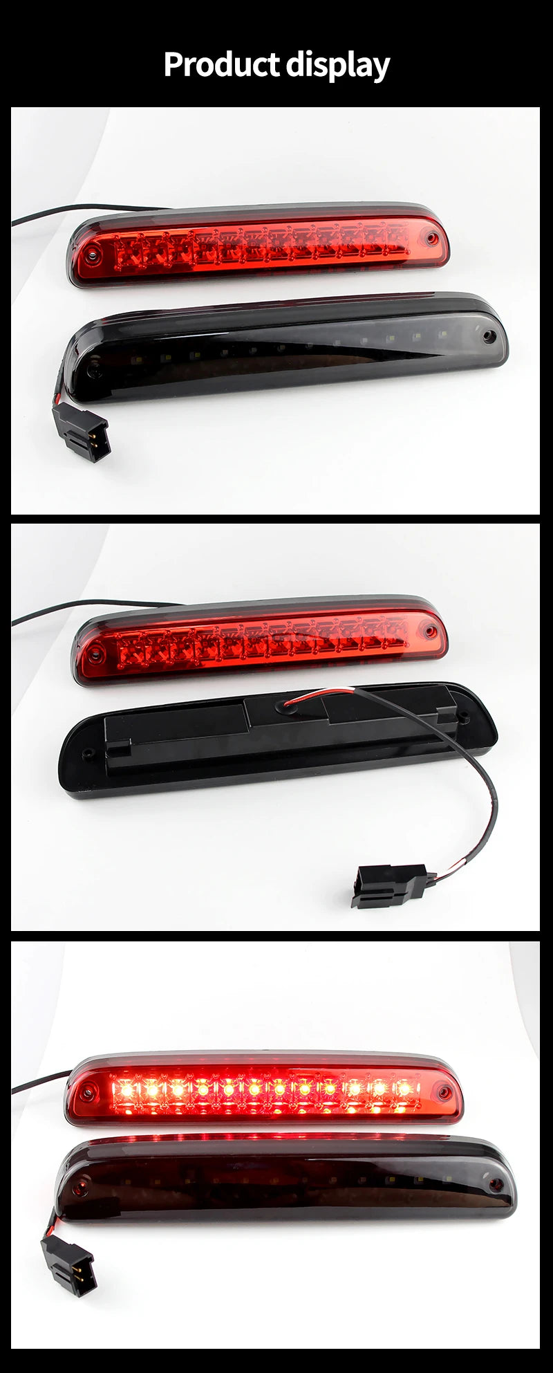 Rear Third 3rd High Stop Brake Light Lamp For Ford Ranger 1993-2011 F250 F350 F450 F550 Cargo DRL Additional Rear High Mount LED