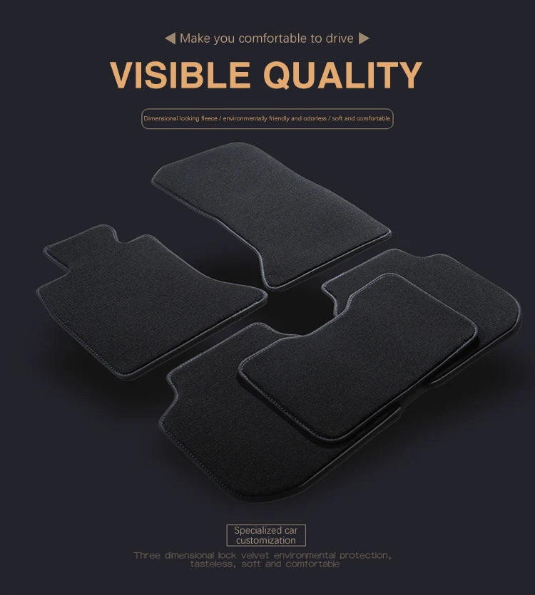 Car Floor Mats For Ford Fiesta 5 MK5 Ford Classic 2003~2008 Rugs Panel Footpads Carpet Cover Pad Anti-slip Foot Pads Accessories