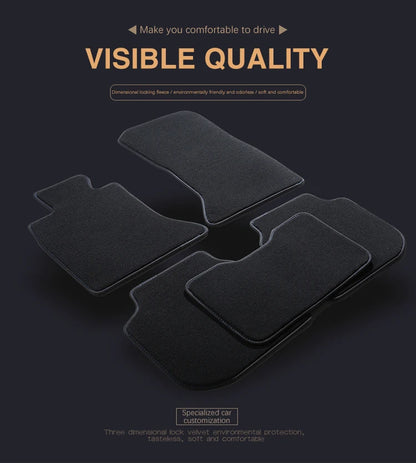 Car Floor Mats For Ford Fiesta 5 MK5 Ford Classic 2003~2008 Rugs Panel Footpads Carpet Cover Pad Anti-slip Foot Pads Accessories