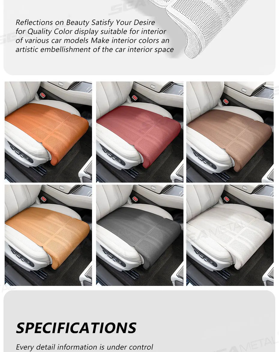 SEAMETAL Car Seat Cushion with Leg Support Universal Car Seat Protection Cover with Extension Leg Rest Padding Relieve Fatigue
