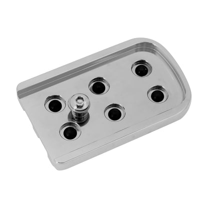 Motorcycle CNC Large Brake Pedal Pad Cover Black/Chrome Footpegs Footrest Pedal For Harley Softail Touring Dyna Road King Glide