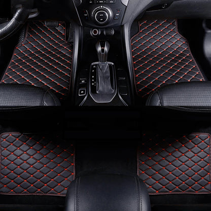 4pcs Car Floor Mats Universal Waterproof  Front Rear Full Set Auto Rugs Leather Car Carpet  Accessories Interior
