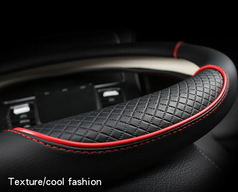 Car Steering Wheel Cover D Type PU Leather For Nissan X-trail Qashqai Rogue Sport Rogue 2017 2018 2019 2020 2021 Altima Versa