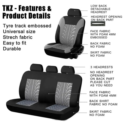 Car Seat Cover Set GeckoPattern Universal Car Seat Cover Full Set Auto Seat Cover Car Styling Interior Accessories