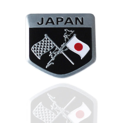 Japan Flag Shield Emblem Badge Car Sticker Japanese Flag Badge Body Bumper Styling Decor Sticker Badge Universal Car Accessories