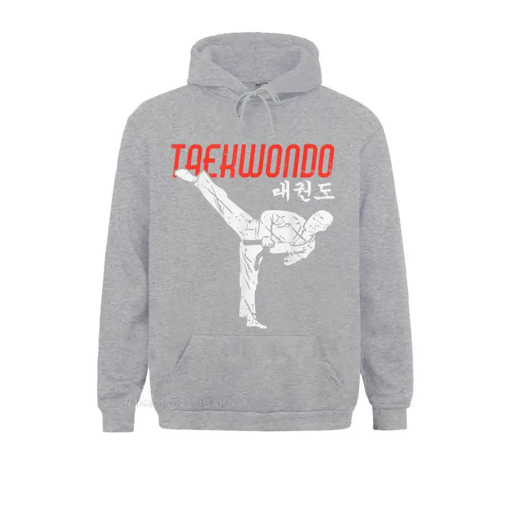 Taekwondo Hangeul Hangul Korean Symbol Martial Arts Hoodie Tight Boy Sweatshirts Classic Long Sleeve Hoodies Preppy Hoods