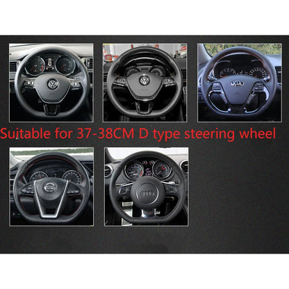 Car Steering Wheel Cover D Type PU Leather For Nissan X-trail Qashqai Rogue Sport Rogue 2017 2018 2019 2020 2021 Altima Versa
