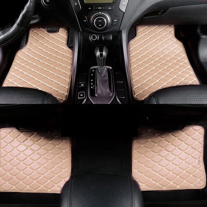 4pcs Car Floor Mats Universal Waterproof  Front Rear Full Set Auto Rugs Leather Car Carpet  Accessories Interior