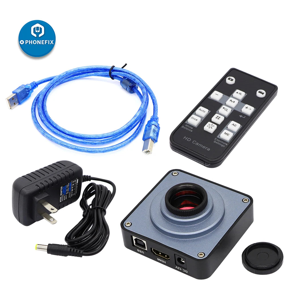 Microscopic Camera Digital Video HDMI Trinocular Microscope Camera 51MP 48MP 38MP VGA HDMI HD USB-C for Phone Electronic Repair