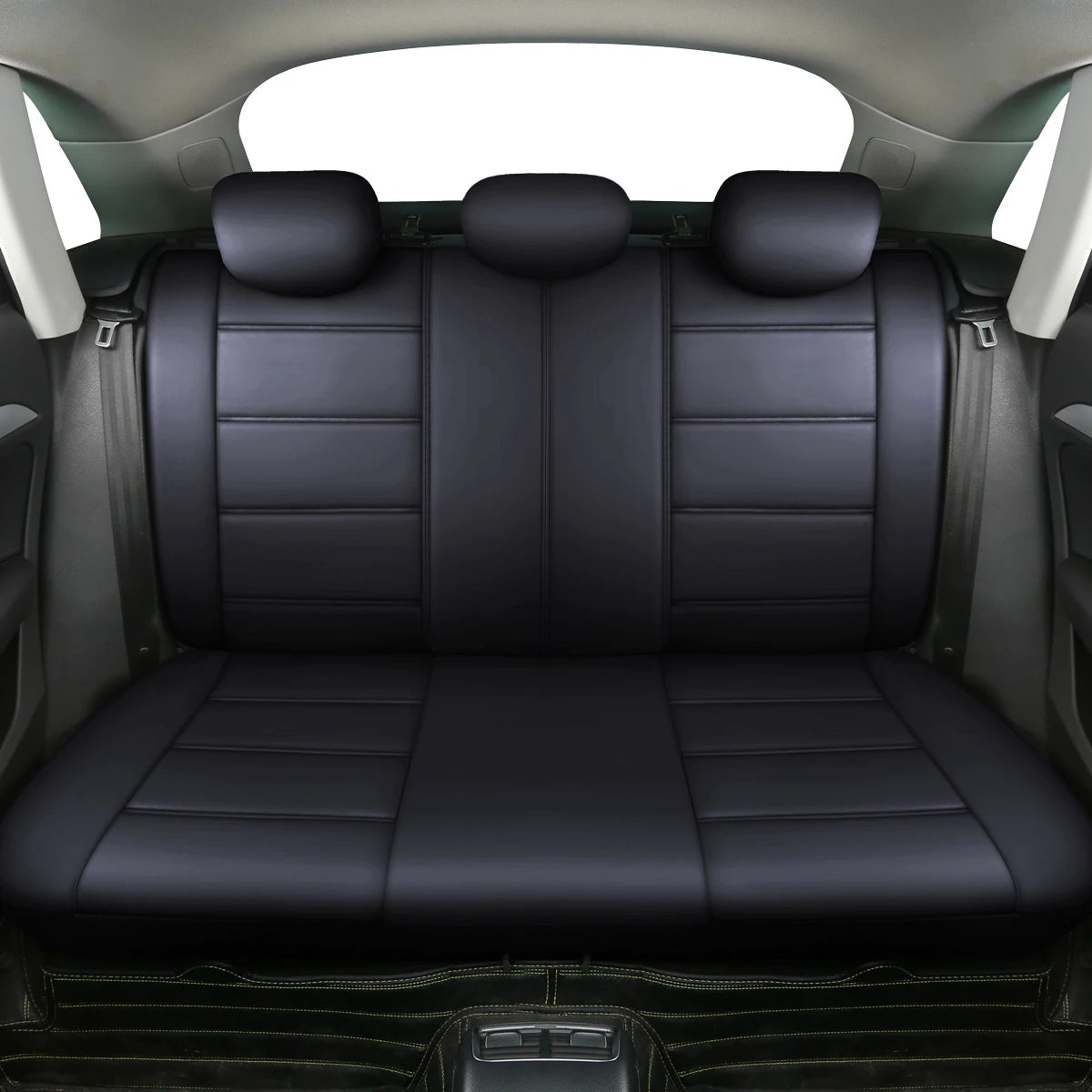 Lux Artificial PU Leather Car Seat Cover Universal Size Full Set Airbag Compatible Fit Most Cars