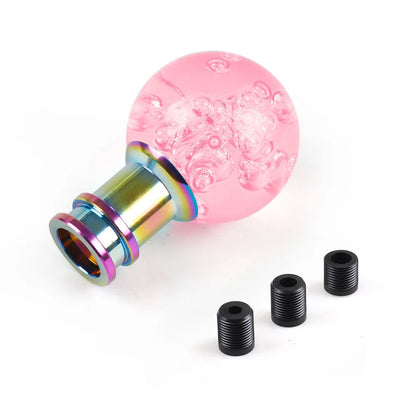 Car Manual Shift Knob Acrylic Gear Shifter Head Shift Knob Stick Crystal Transparent Bubble Pink Blue Clear Gear Shift Knob