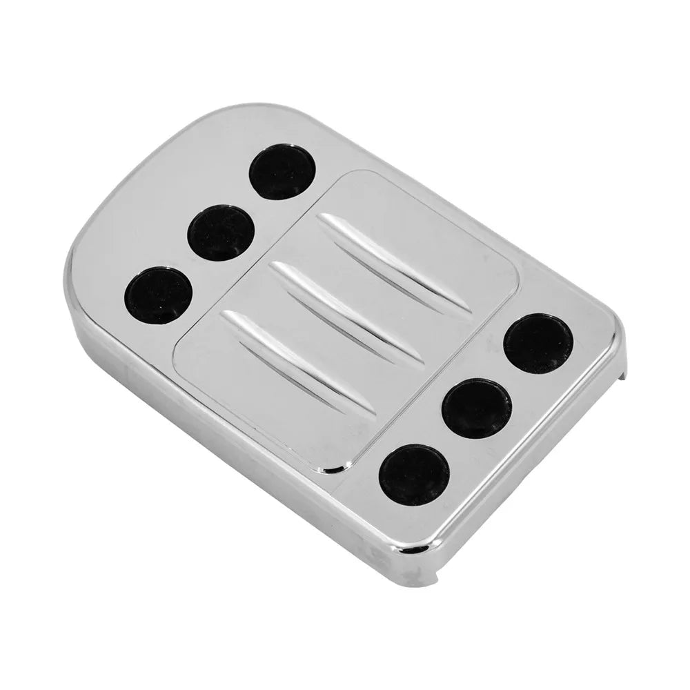Motorcycle CNC Large Brake Pedal Pad Cover Black/Chrome Footpegs Footrest Pedal For Harley Softail Touring Dyna Road King Glide