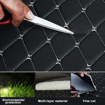4pcs Car Floor Mats Universal Waterproof  Front Rear Full Set Auto Rugs Leather Car Carpet  Accessories Interior