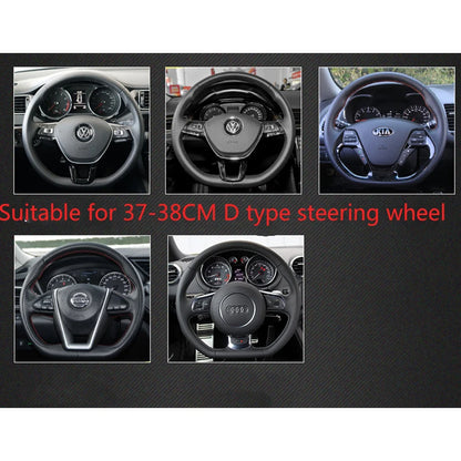 Car Steering Wheel Cover D Type PU Leather For Nissan X-trail Qashqai Rogue Sport Rogue 2017 2018 2019 2020 2021 Altima Versa