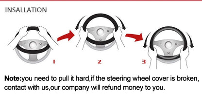 Car Steering Wheel Cover D Type PU Leather For Nissan X-trail Qashqai Rogue Sport Rogue 2017 2018 2019 2020 2021 Altima Versa