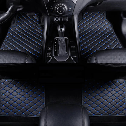 4pcs Car Floor Mats Universal Waterproof  Front Rear Full Set Auto Rugs Leather Car Carpet  Accessories Interior