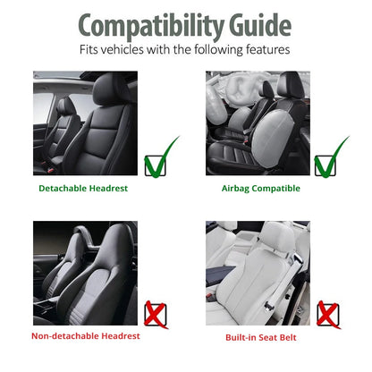 2Pieces Front Car Seat Cover Universal Auto Seat Protector