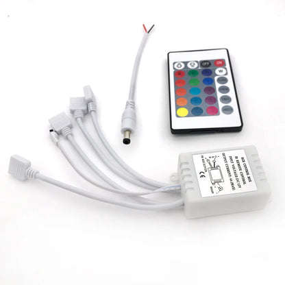 LED Controller RGB Colorful Driver 24-key IR Remote Control 4PIN Output 12V for Light Strip CAR Multicolor LED Light