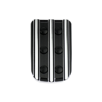 Motorcycle CNC Large Brake Pedal Pad Cover Black/Chrome Footpegs Footrest Pedal For Harley Softail Touring Dyna Road King Glide