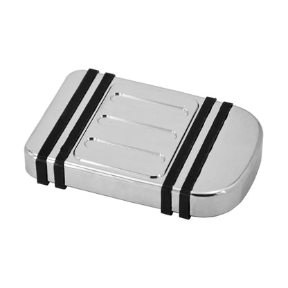 Motorcycle CNC Large Brake Pedal Pad Cover Black/Chrome Footpegs Footrest Pedal For Harley Softail Touring Dyna Road King Glide