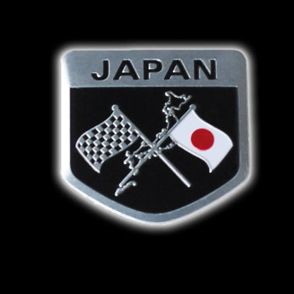 Japan Flag Shield Emblem Badge Car Sticker Japanese Flag Badge Body Bumper Styling Decor Sticker Badge Universal Car Accessories