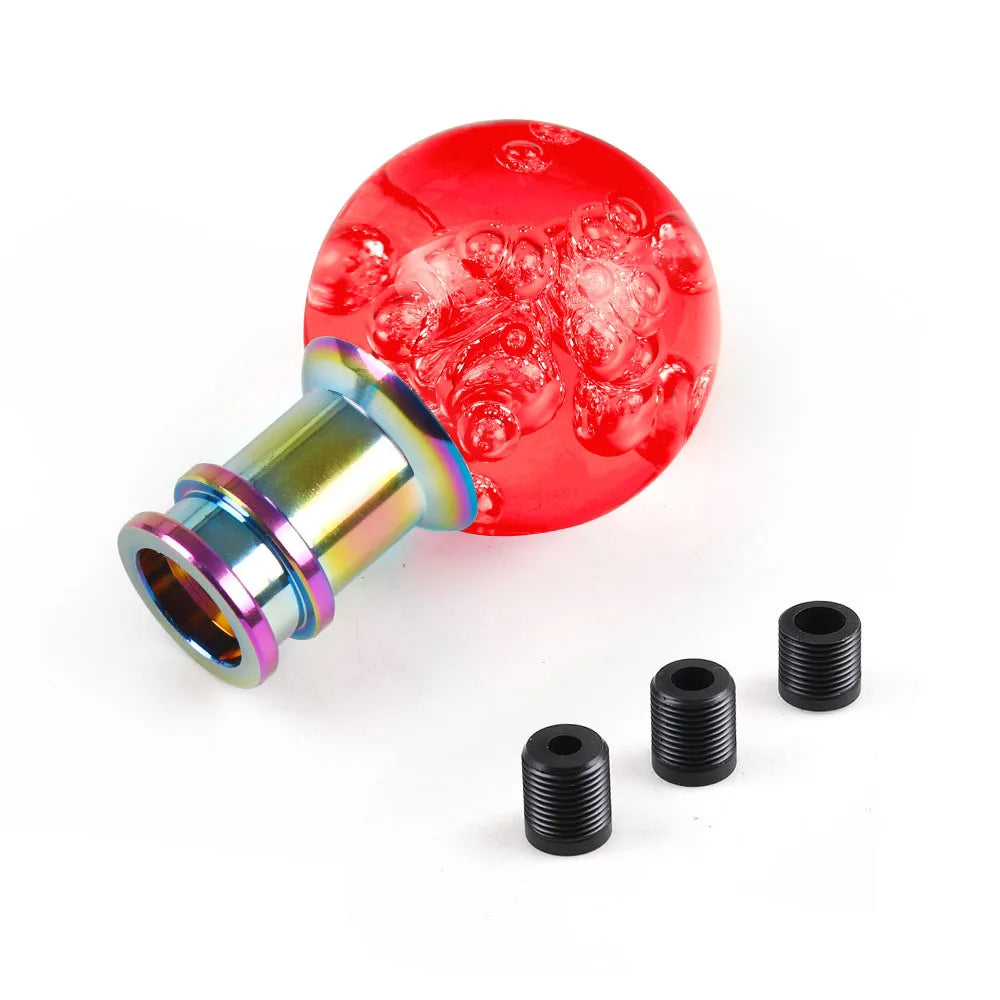 Car Manual Shift Knob Acrylic Gear Shifter Head Shift Knob Stick Crystal Transparent Bubble Pink Blue Clear Gear Shift Knob