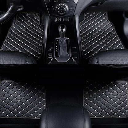 4pcs Car Floor Mats Universal Waterproof  Front Rear Full Set Auto Rugs Leather Car Carpet  Accessories Interior