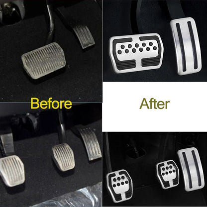 Car-styling Stainless steel Car Pedal Pads Cover MT AT case for Ford Focus 2 mk2 focus 3 mk3