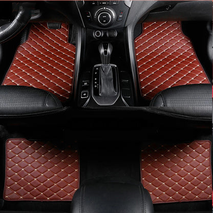 4pcs Car Floor Mats Universal Waterproof  Front Rear Full Set Auto Rugs Leather Car Carpet  Accessories Interior